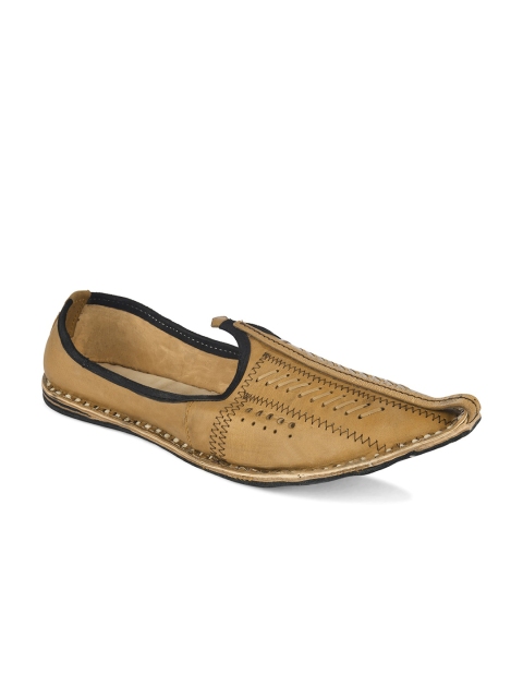 

Hulya Men Beige Perforations Leather Mojaris