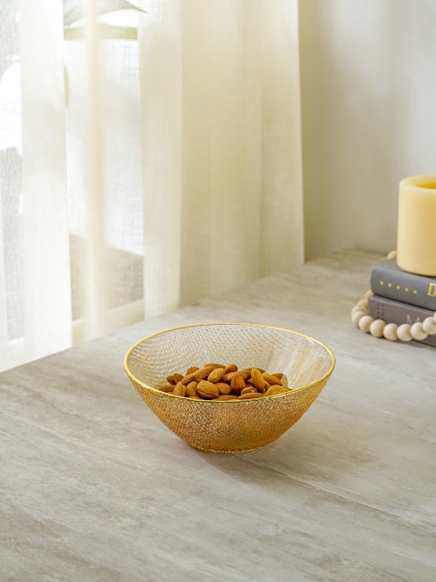 

Pure Home and Living Yellow Textured Serving Bowl