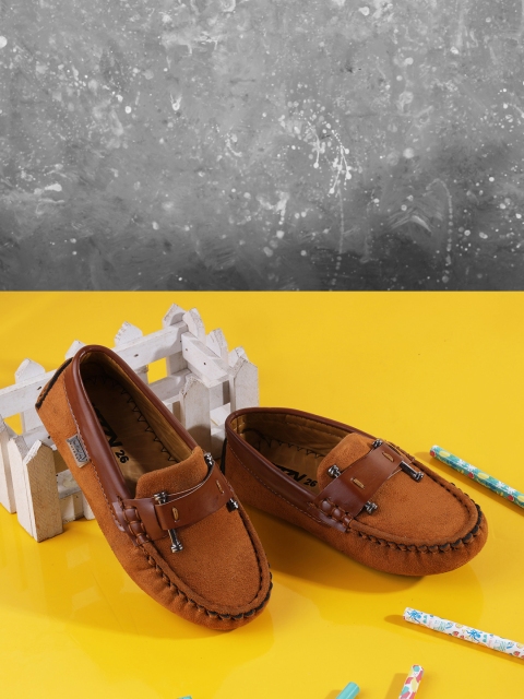 

Jazzy Juniors Boys Tan Printed Loafers