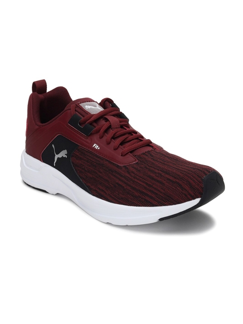 

Puma Unisex Maroon & Black Zinfandel Mesh Running Shoes