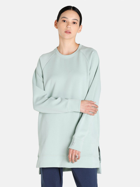 

Puma Women Green EXHALE Oversized Relaxed Fit T-shirt