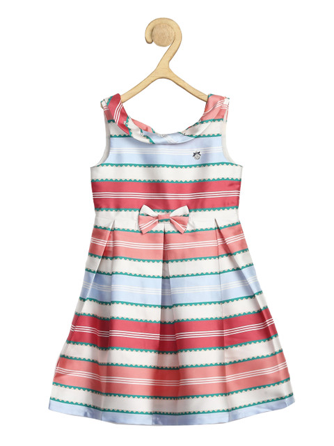 

Allen Solly Junior Girls Pink & Blue Striped Dress
