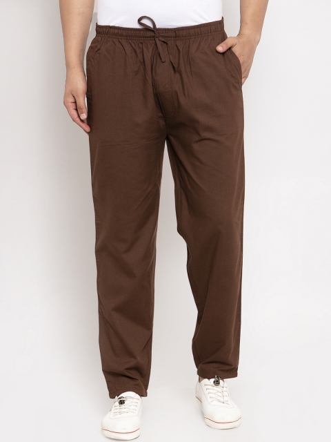 

JAINISH Men Coffee Brown Solid Slim-Fit Track Pants