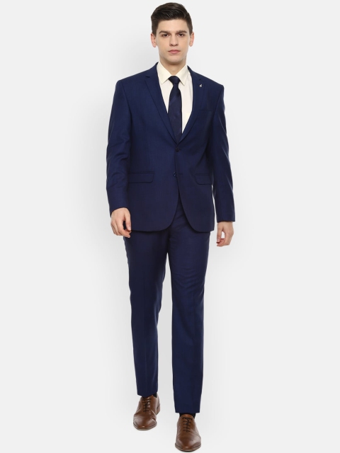 

Van Heusen Men Navy Blue Solid Single-Breasted Slim-Fit 2-Piece Formal Suit