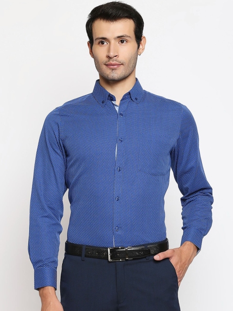 

Solemio Men Blue Opaque Formal Shirt