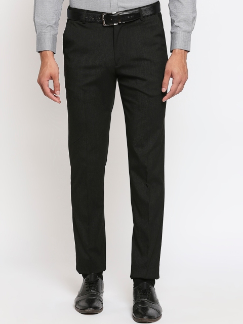 

Solemio Men Black Formal Trousers