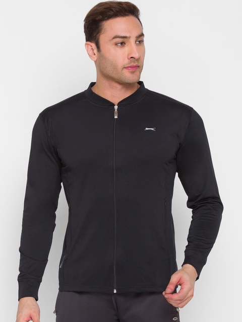 

Black Panther Men Black Geometric Lightweight Sporty Jacket