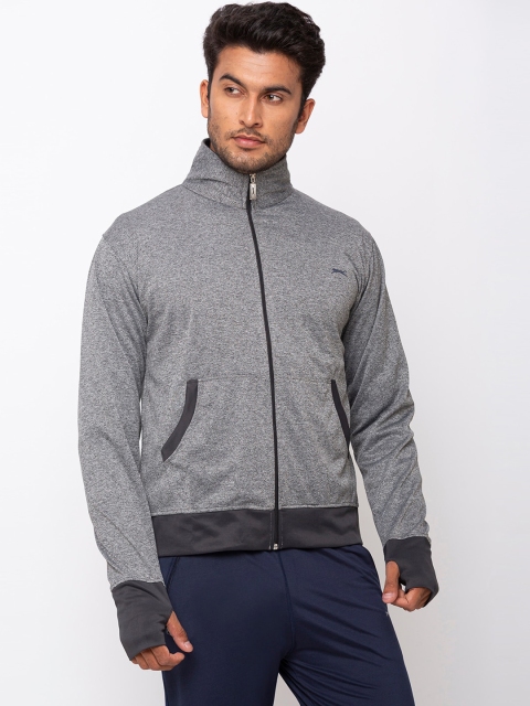 

Black Panther Men Grey Colourblocked Lightweight Sporty Jacket