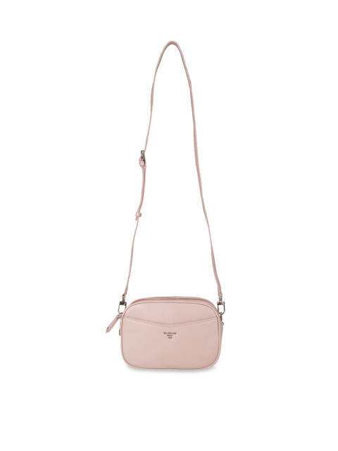 

Da Milano Pink Leather Structured Sling Bag