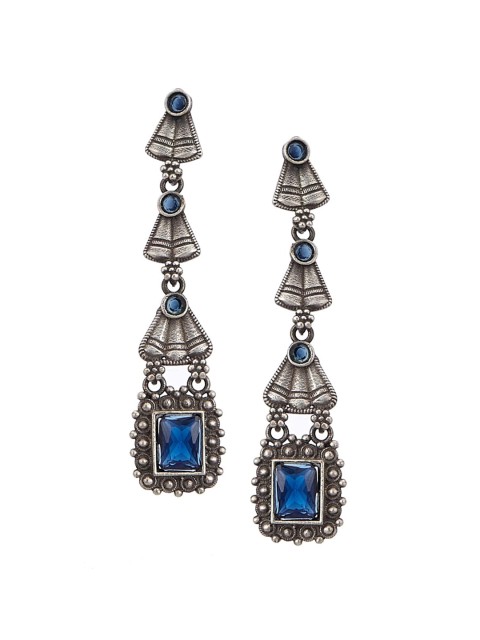 

Rangriti Blue Contemporary Drop Earrings
