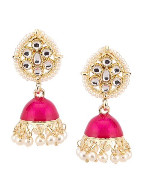 

Rangriti Pink Contemporary Jhumkas Earrings