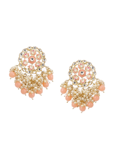 

Rangriti Peach-Coloured Contemporary Studs Earrings