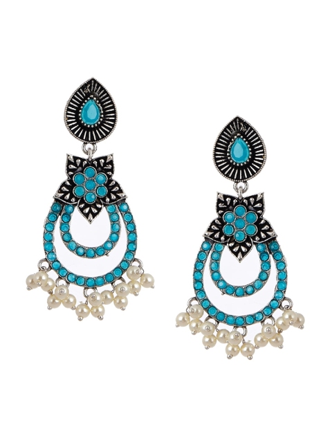 

Rangriti Blue Contemporary Chandbalis Earrings
