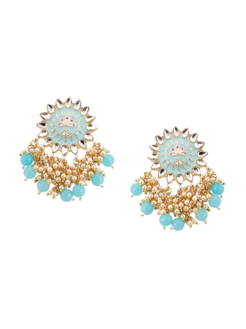 

Rangriti Blue Contemporary Drop Earrings