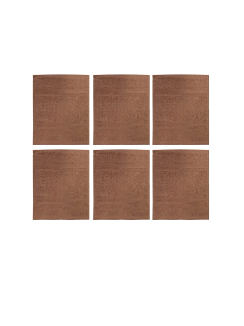 

Lushomes Brown Set of 6 Solid 450 GSM Face Towel