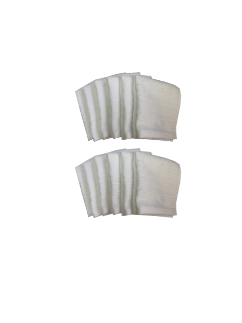 

Lushomes White Set of 12 Solid 450 GSM Face Towel