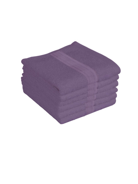 

Lushomes Purple Set of 6 Solid 450 GSM Face Towel