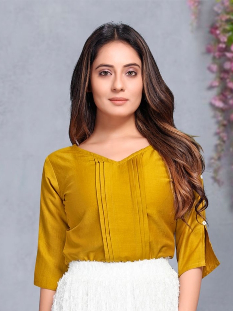

Rizzly Mustard Yellow Regular Longline Top