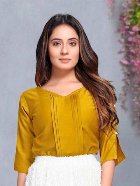 

Rizzly Mustard Yellow Regular Longline Top