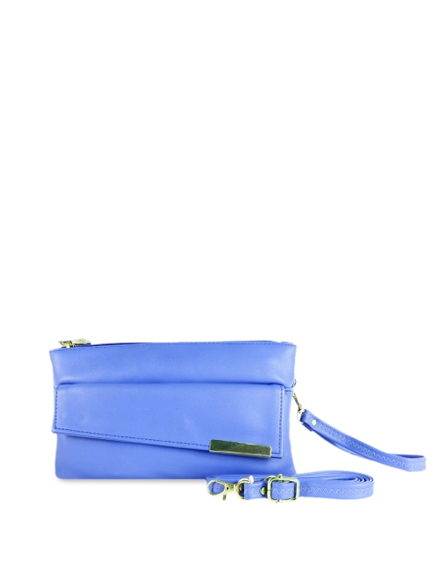

LELYS Blue Leather Structured Sling Bag