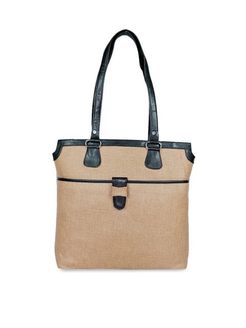 

LELYS Brown Shopper Shoulder Bag with Applique