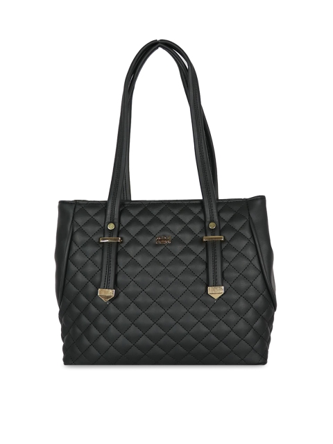

LELYS Black PU Structured Shoulder Bag with Quilted