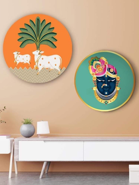 

THE ARTMENT Set of 2 Colors of Pichwai Canvas - Matte Finish, Multi