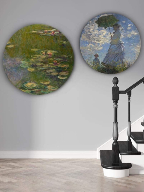 

THE ARTMENT Green Set of 2 Stroll by the Lake Canvas Wall Arts
