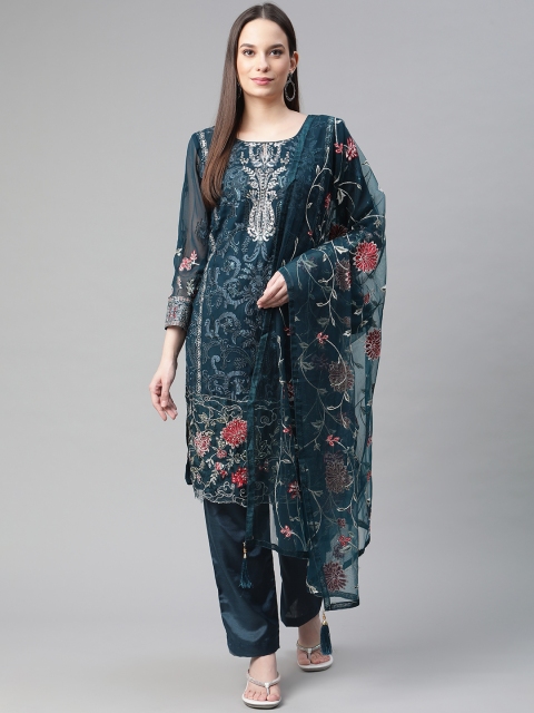 

Readiprint Fashions Blue Embroidered Unstitched Dress Material