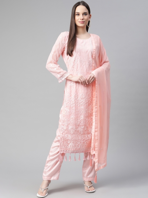 

Readiprint Fashions Pink Embroidered Unstitched Dress Material