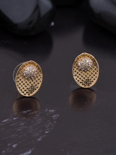 

Alankruthi Gold-Toned Oval Studs Earrings