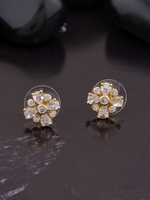 

Alankruthi Gold-Plated Floral Studs Earrings