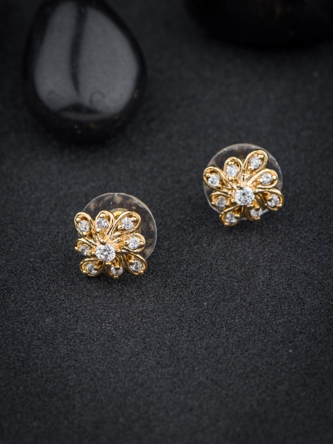 

Alankruthi Gold-Plated AD-Studded Contemporary Studs