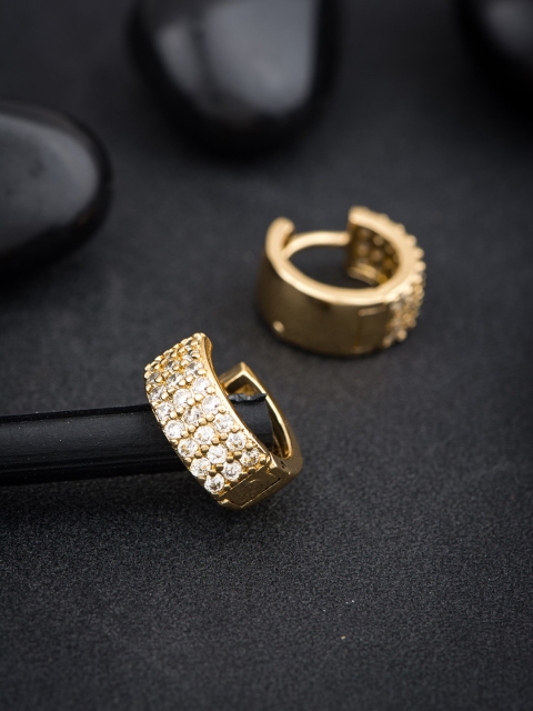 

Alankruthi Gold-Toned Contemporary Hoop Earrings