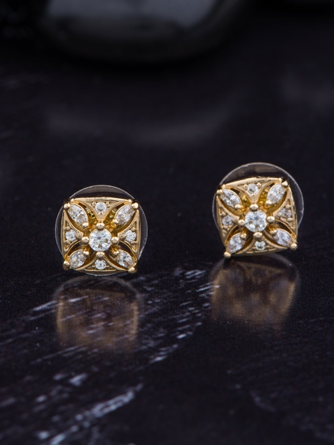 

Alankruthi Gold-Toned Gold-Plated Contemporary Studs Earrings