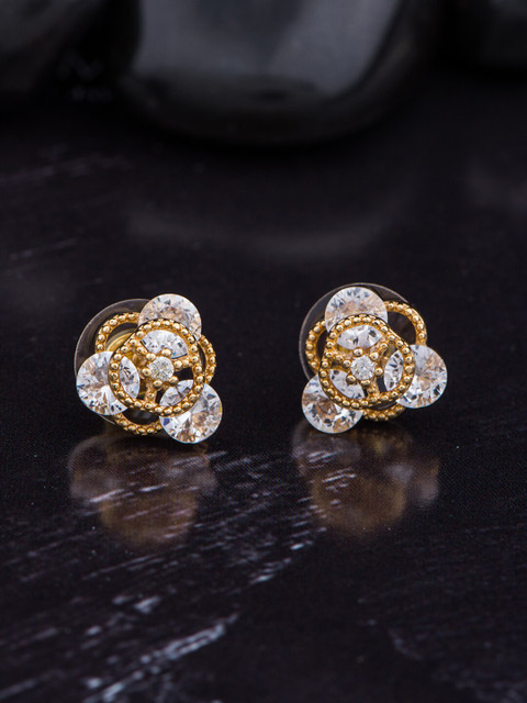 

Alankruthi Gold-Plated Contemporary Studs Earrings