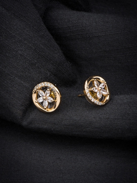 

Alankruthi Gold-Toned Contemporary Studs Earrings