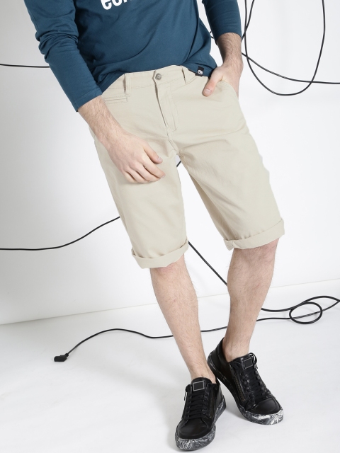 

Ecko Unltd Men Beige Solid Chino Shorts