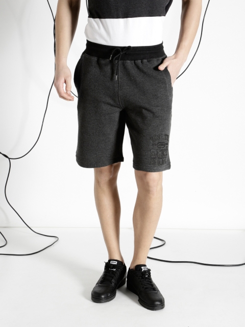

Ecko Unltd Men Charcoal Grey Solid Shorts