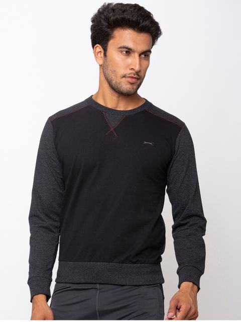 

Black Panther Men Black Colourblocked Sweatshirt