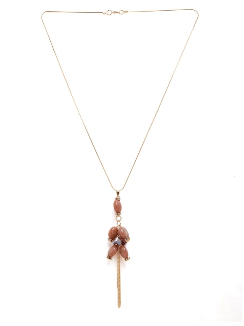 

Blisscovered Gold-Toned & Beige Gold-Plated Necklace