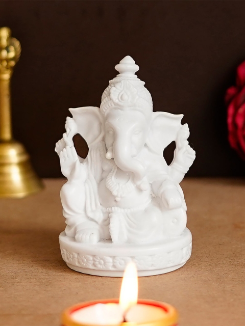 

eCraftIndia White Lord Ganesha Idol Showpiece