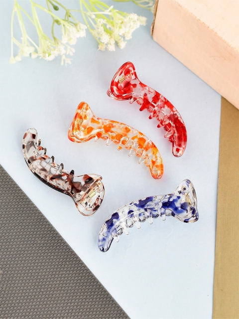 

Silvermerc Designs Girls White & Blue Set of 4 Claw Clip