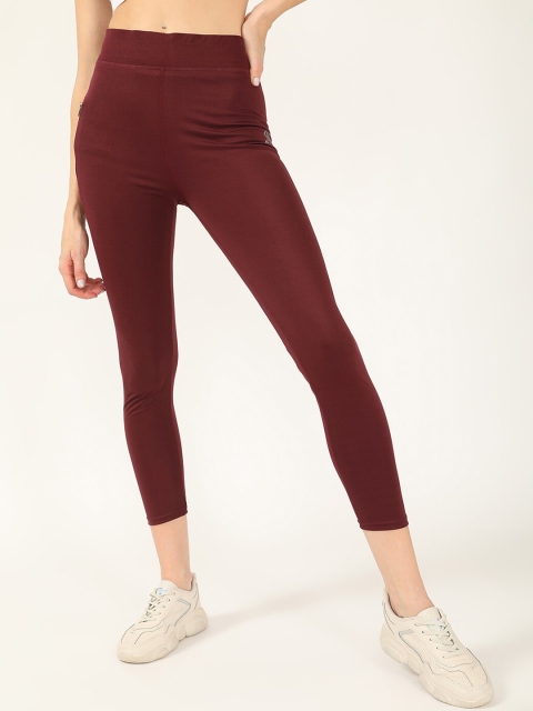 

V2 Value & Variety Women Maroon Solid Straight Lounge Pants