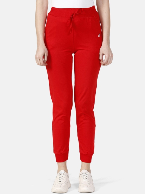 

V2 Value & Variety Women Red Solid Cotton Lounge Joggers