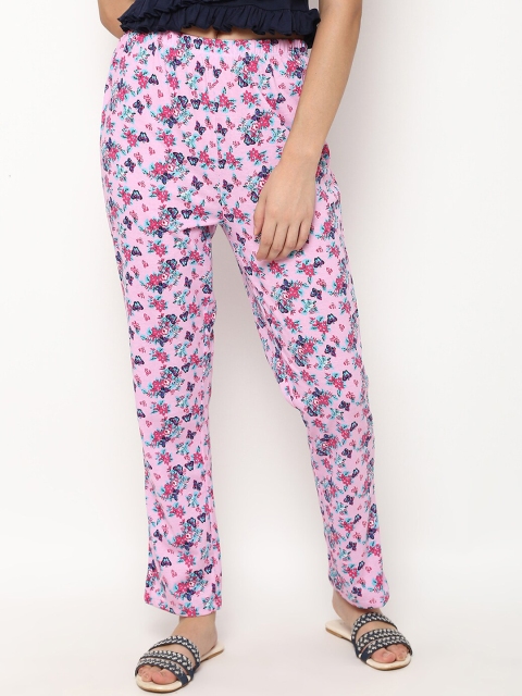 

V2 Value & Variety Women Pink & Blue Printed Lounge Pants