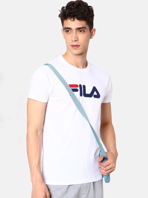 

FILA Men White Printed T-shirt