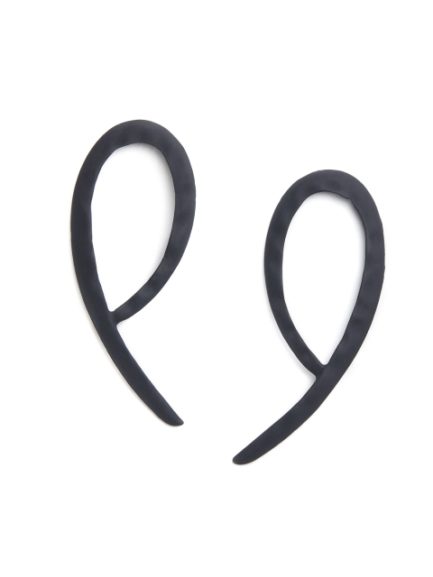 

Blisscovered Black Contemporary Hoop Earrings