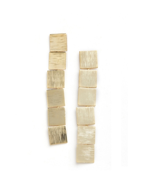 

Blisscovered Gold-Toned Contemporary Drop Earrings