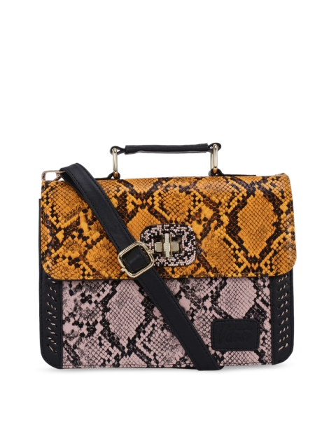 

Vdesi Beige Animal Printed PU Structured Satchel